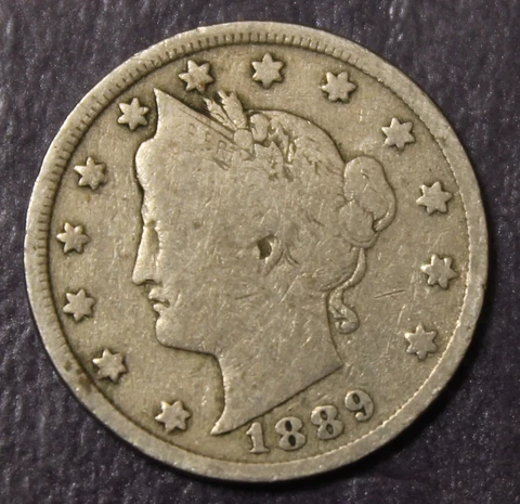 1889 Liberty Nickel Choice VG............Lot 9820 Cover