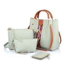 PU Leather Handbag Women Handmade Purse Set of 4 Pouch Coin Bag Sling Bag &Purse