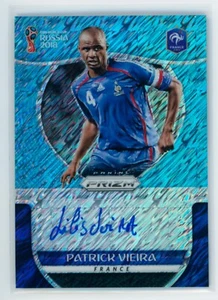 2018 Patrick Vieira Panini Prizm World Cup Blue Shimmer France Autographed SSP - Bild 1 von 3