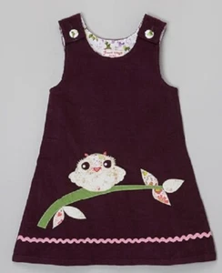 BNWT Powell Craft Girls OWL Purple Corduroy Beautiful Dress 1-2yrs, 2-3yrs - Picture 1 of 3