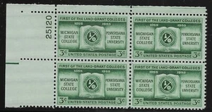 US Scott #1065, Plate Block #25120 1955 Land Grant College FVF MNH Upper Left - Picture 1 of 1