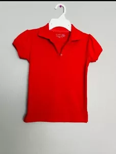 Girls School Uniform Bundle Red & Burgundy Short Sleeve Shirt Size 6 - Picture 1 of 10