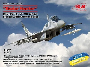 ICM 72143 MiG-29 "9-13" Ukrainischer Jagdflugzeug Plastikbausatz im Maßstab 1:72. - Bild 1 von 20