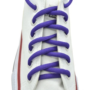 Oval 45" Sport Athletic Sneakers Strings "Purple" Shoelaces - Picture 1 of 4