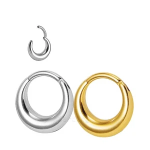Hinged Moon Clicker Segment Ring 316L Steel Earring Helix Septum Ring 16g 5/16" - Picture 1 of 8