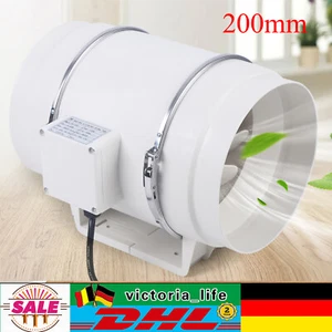 Rohrventilator Vents 200mm Rohrlüfter Ventilator Gebläse Kanallüfter Lüfter 130W - Bild 1 von 21