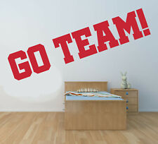 Go Team! Vinyl Wall Art Sticker Mural Decal. Sports, Bedroom, Playroom