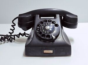 Telefono vintage in bachelite nero FATME Roma Ericsson fisso antico Anni 50