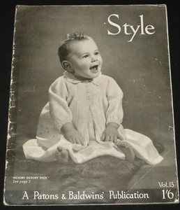 VINTAGE 1950s PATON'S & BALDWINS CHILDREN'S KNITWEAR KNITTING PATTERN BOOK - Picture 1 of 3