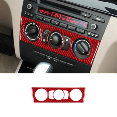 Cubierta de embellecedor de panel de perilla de aire acondicionado para BMW Serie 1 Convertible E82/E88 2008-2013 ROJO Foto 1 de 4