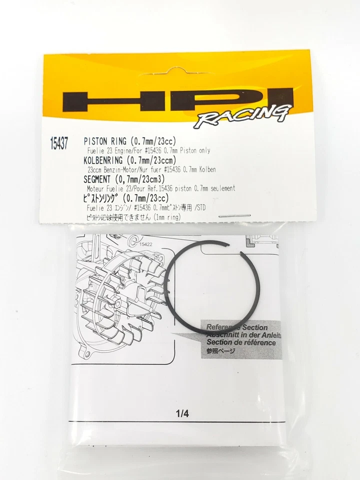 New Genuine HPI Racing 15437 HPI Has Baja 5B Piston Ring 0.7mm 23cc  - Image 1 of 1