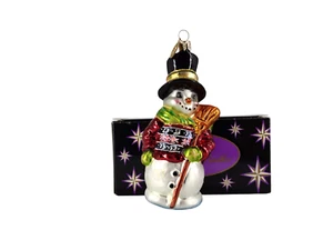 Christoper Radko “SHIVERY TIMBERS” Muñeco de Nieve Ornamento Edición Limitada - Imagen 1 de 7