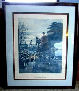 Par de impresiones grabadas E.A.S Douglas de E.G. Hester 27" x 32" Mañana Noche - Imagen 1 de 12