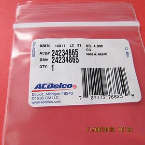 Sello de sensor de velocidad de transmisión automática-A/Sello de sensor de velocidad de entrada Trans (anillo tórico) 24234865 - Imagen 1 de 2