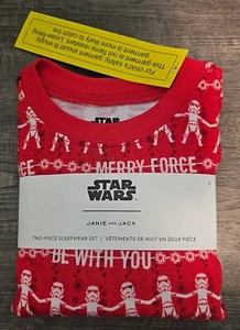 NWT 4T Janie And Jack Holiday Star Wars Pajamas Long Sleeve Shirt and Pants - Picture 1 of 2
