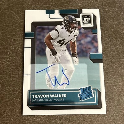 2022 Panini Donruss Optic Rated Rookie Auto #225 Travon Walker 1/150 RC Jaguars - Image 1 of 3