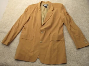 Vintage Donna Karan Beige Wool Blazer Jacket Womens Sz 14 DKNY - Picture 1 of 18