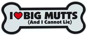 Imanes en forma de hueso de perro: I LOVE BIG MUTTS AND NO PUEDO MENTIR | Coches, camiones - Imagen 1 de 1