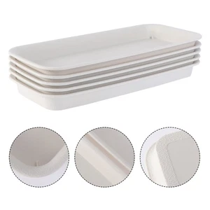 5 Pcs Rectangular Water Tray Plant Saucer Containers - Picture 1 of 12
