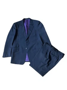 PAUL SMITH Byard Tailored Suit Sz 42R Navy Blue Made in Italy - Picture 1 of 16
