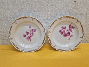 2x KPM Berlin Porzellan Teller Erdbeeren-Himbeeren-Dekor ⌀17,1 cm - Bild 1 von 24