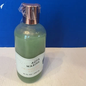 Bath & Body Works AQUA MARINE 2 EN 1 lavado de burbujas leche de baño 10 oz Mineral Co RARO - Imagen 1 de 4