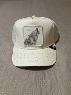 Sombrero de camionero Goorin Bros. Limited Lone Wolf Farm Circulation Snapback todo blanco Foto 1 de 4
