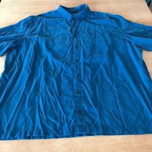 5.11 Tactical Shirt Men 2XL Blue Button Snap Up Pocket Short Sleeve Collared - Picture 1 of 11