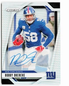 Autógrafos Panini Prizm 2024 plata Prizm Bobby Okereke #216 - New York Giants - Imagen 1 de 2