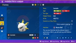 Pokemon Scarlet and Violet PSV - Shiny 6IV Larvesta - Picture 1 of 3
