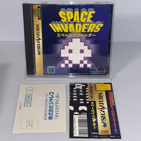 Space Invaders T-1107G SEGA SATURN JAPAN CIB with spine card