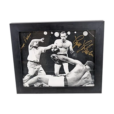 Floyd Patterson, Ingemar Johansson Boxing Autographed 8x10 Framed Photo JSA COA - Image 1 of 4