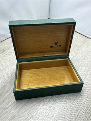 Rolex Verde Vintage Caja Vacía 5-3/4” X 4” Años 80 **Solo Caja ** JD Geneve Swiss Foto 1 de 4