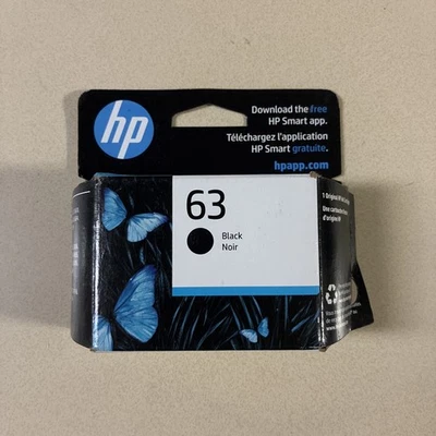Cartucho de tinta negra HP 63 funciona con HP DeskJet 1112, 2130, 3630 EXP. Sep 2023 Foto 1 de 2