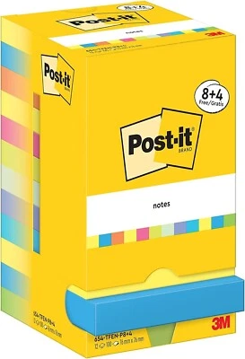 Post-it Notizen Energetic Collection, Packung mit 12 Blöcken 654-TFEN P8+4