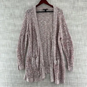 Lane Bryant Size 14/16 Long sleeve Loose Knit Cardigan Open Front 9346 - Picture 1 of 9