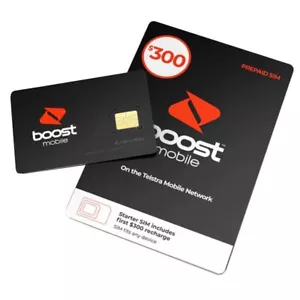 BOOST MOBILE $300 PREPAID MULTI FIT SIM CARD STARTER KIT PACK 4G 5G MOBILE KIT - Bild 1 von 1