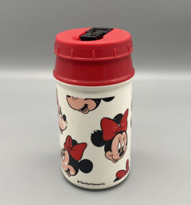 Vintage Minnie Mouse Head Lunch Box Aladdin Industries Thermos