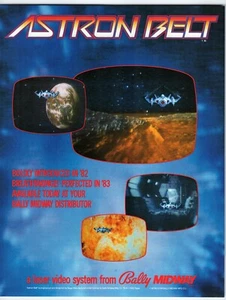 Astron Belt Arcade Game Flyer Original 1983 Retro Video Art 8.5" x 11" Space Age - Picture 1 of 2