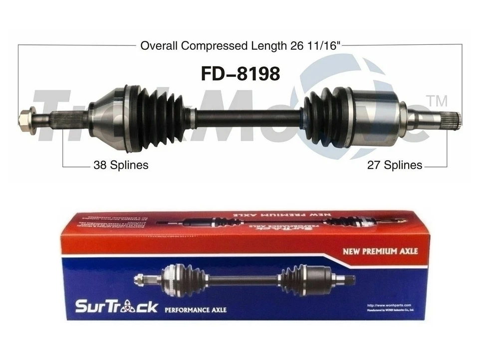 Eje CV izquierdo conductor delantero izquierdo SurTrack FD-8198 para Ford Explorer 2011-14 3,5 L Foto 1 de 1