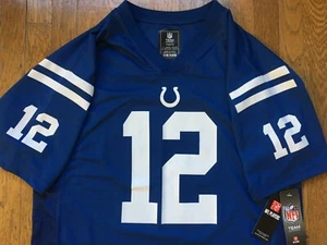 Indianapolis Colts Jersey New Andrew Luck Vtg NWT #12 Blue Youth XL Adult S - Picture 1 of 3