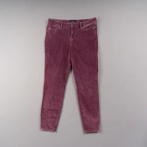 Lucky Brand Pants Womens 12/31 Burgundy Velvet Ava Skinny Chino - Picture 1 of 13