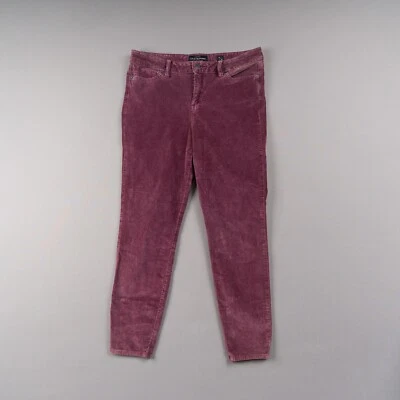 Pantalones chinos ajustados Lucky Brand para mujer 12/31 terciopelo borgoña Ava Foto 1 de 4