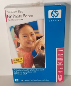 Oryginalny błyszczący papier fotograficzny atramentowy HP Premium - 100 arkuszy, 4 x 6 cali zapieczętowany - Zdjęcie 1 z 2