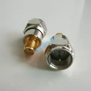 Conector adaptador coaxial F macho a SMA hembra RF recto conector convertidor - Imagen 1 de 6