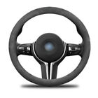 Car Steering Wheel Cover Suede Sweat Absorbing Black 38Cm Interior Accessories
