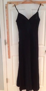 Women's 12 Black Satin Evening dress - Picture 1 of 12