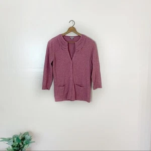 J.Jill Women's Size:XS Pink Snap Button Down Wool Blend Cardigan Sweater - Picture 1 of 9