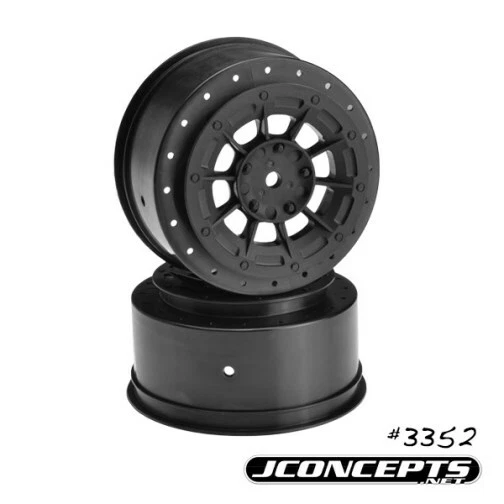 Jconcepts Hazard Short Course Wheels SC5m SC6.1 SC10 SC6.2 +3mm Black JCO3344B - Image 1 of 1