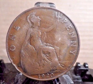 CIRCULATED 1920 1 PENNY UK COIN (91716) 1 - Picture 1 of 3